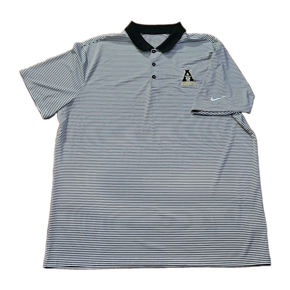 Appalachian State Mountaineers Basketball Polo Shirt XXL Nike App State Striped